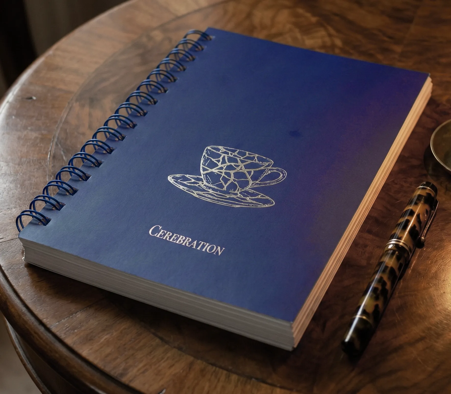 Cerebration journal on desk